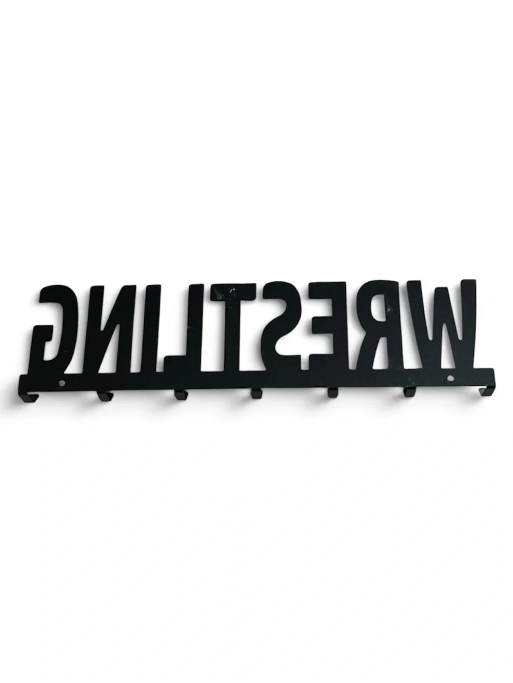 Wrestling Black Coated Metal Display Hooks Holder Rack for Hanging Medals